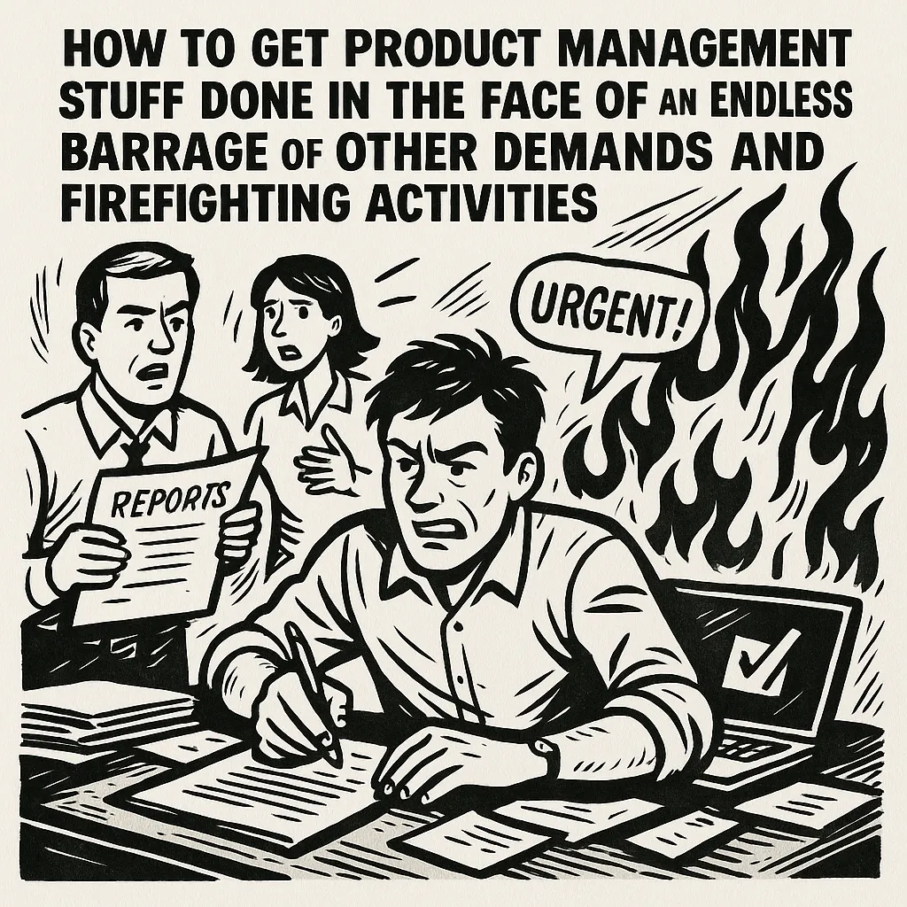 How to get Product Management Stuff Done in the Face of an Endless Barrage of Other Demands and Firefighting Activities